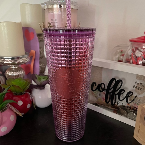 Starbucks Berry Purple Grid Ombre Tumbler